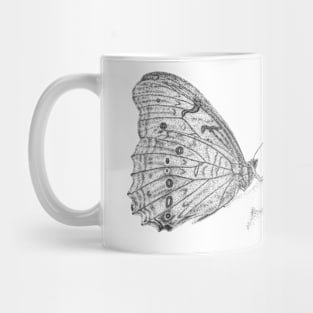 White Morpho Butterfly Mug